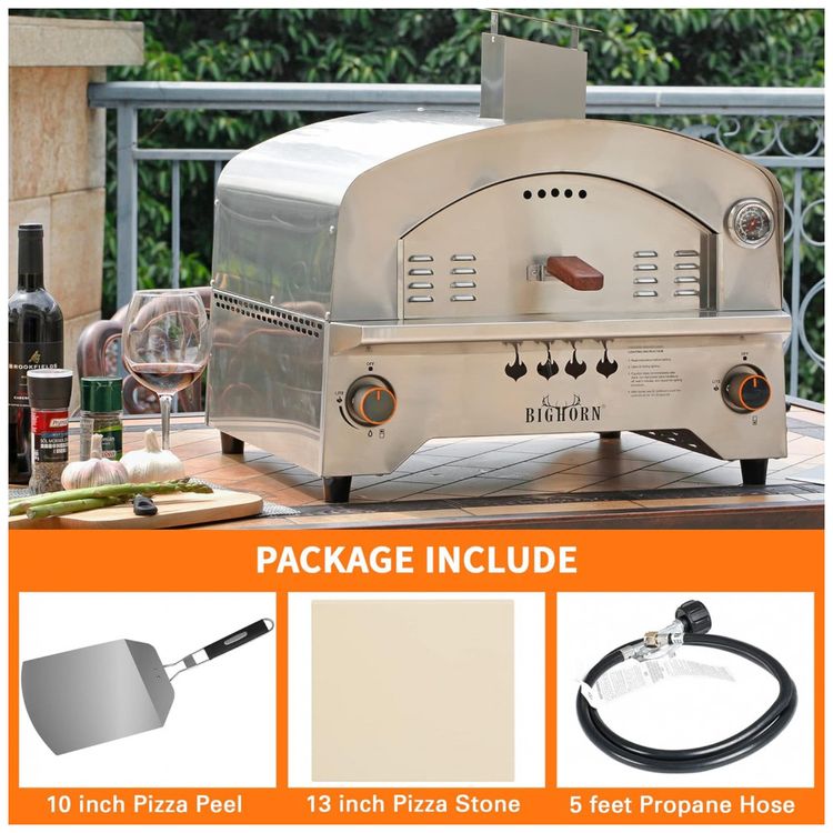 Forno-de-Pizza-a-Carvao-Portatil-Aco-Inoxidavel-com-Pedra-de-foto-4