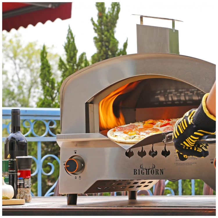 Forno-de-Pizza-a-Carvao-Portatil-Aco-Inoxidavel-com-Pedra-de-foto-5