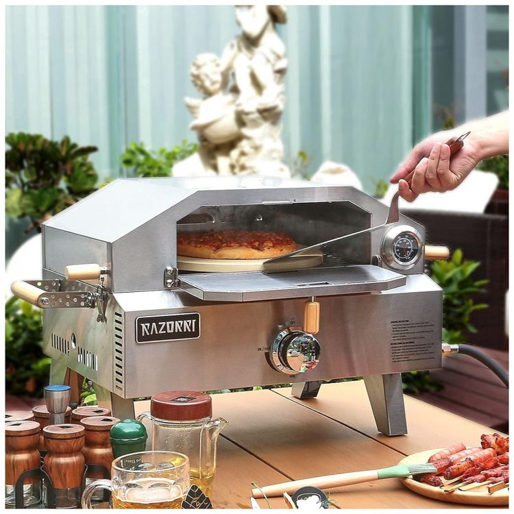 Forno-de-Pizza-a-Gas-Portatil-Aco-Inoxidavel-com-Termometro-foto-4