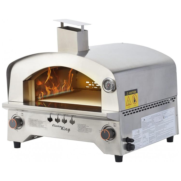 Forno-de-Pizza-a-Gas-Portatil-Aco-Inoxidavel-Flame-King-foto-0