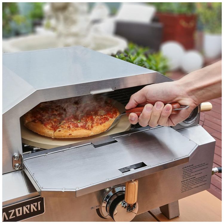 Forno-de-Pizza-a-Gas-Portatil-Aco-Inoxidavel-com-Termometro-foto-5
