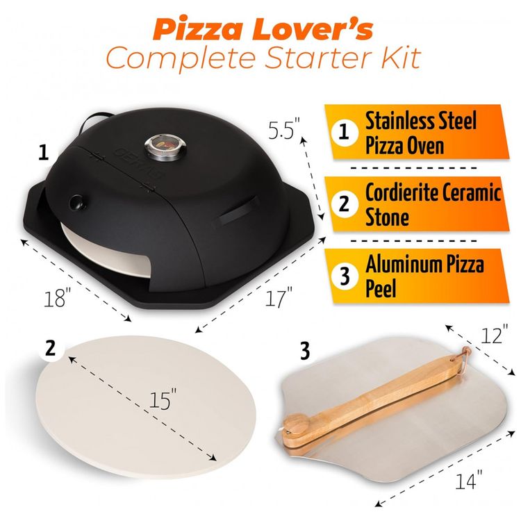 Forno-de-Pizza-a-Carvao-Portatil-com-Pedra-de-Pizza-Geras-foto-1