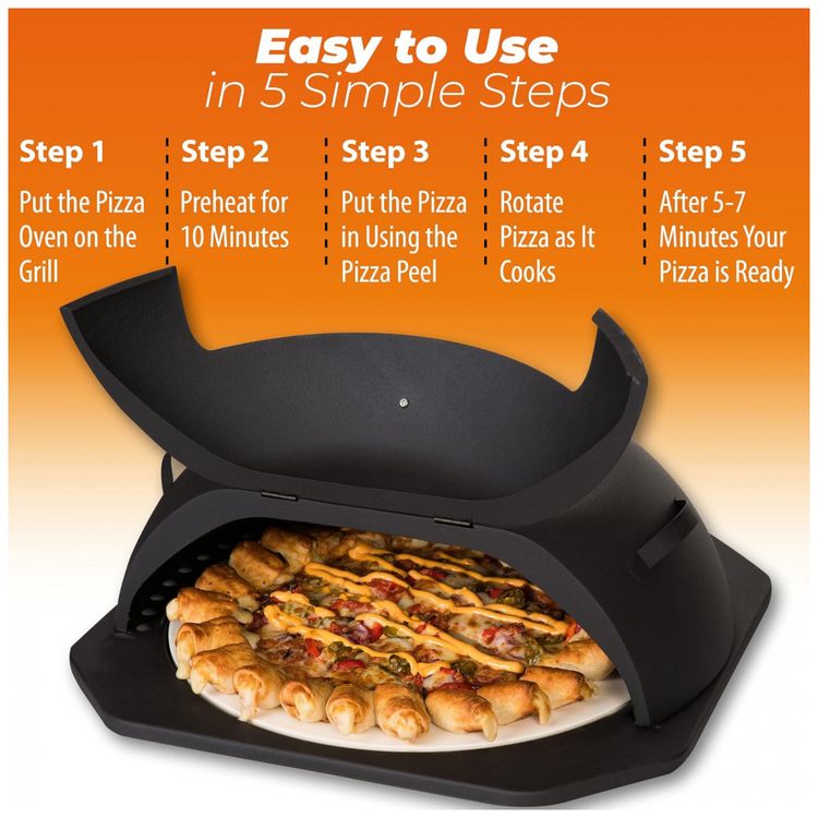 Forno-de-Pizza-a-Carvao-Portatil-com-Pedra-de-Pizza-Geras-foto-4