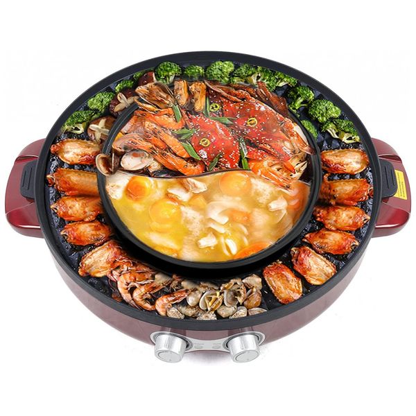 Panela-Eletrica-Multifuncional-2-em-1-com-Grill-e-Controle-foto-0