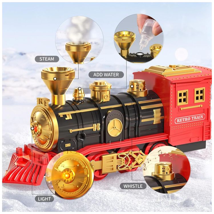 Conjunto-de-Trenzinho-de-Brinquedo-com-Vapor-Luz-e-Sons-foto-1