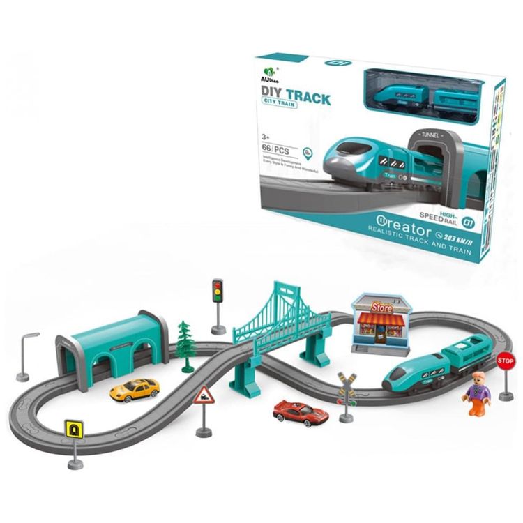 Conjunto-de-Trenzinho-de-Brinquedo-com-66-Pecas-e-Acessorios-foto-0