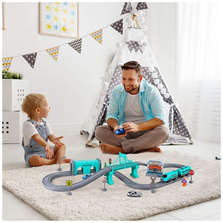 Conjunto-de-Trenzinho-de-Brinquedo-com-66-Pecas-e-Acessorios-foto-3