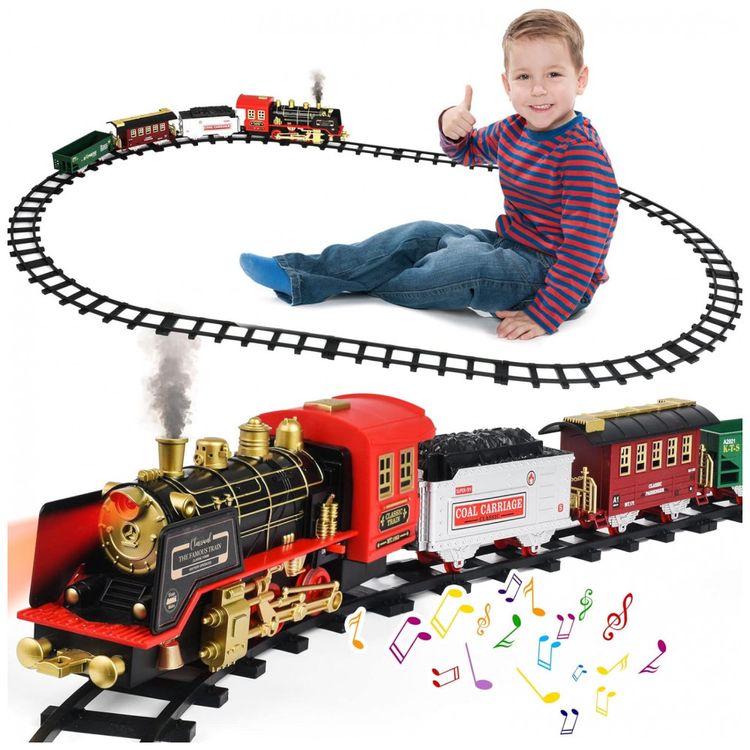 Conjunto-de-Trenzinho-de-Brinquedo-com-Vapor-Luz-e-Sons-foto-0