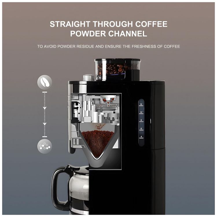 Cafeteira-Eletrica-Programavel-com-Moedor-de-Cafe-e-Jarra-de-foto-5