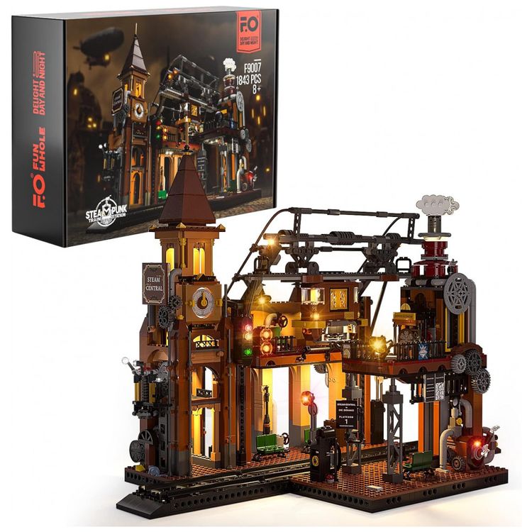 Kit-de-Construcao-Trem-e-Estacao-de-Trem-Steampunk-2899-foto-3