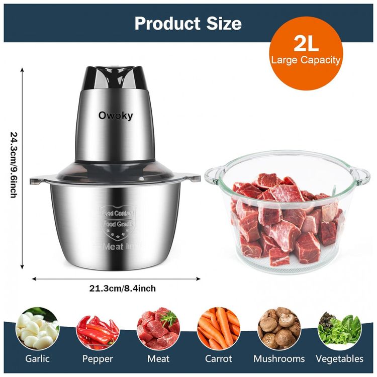 Processador-de-Alimentos-ate-8-Xicaras-2-Velocidades-Aco-foto-1
