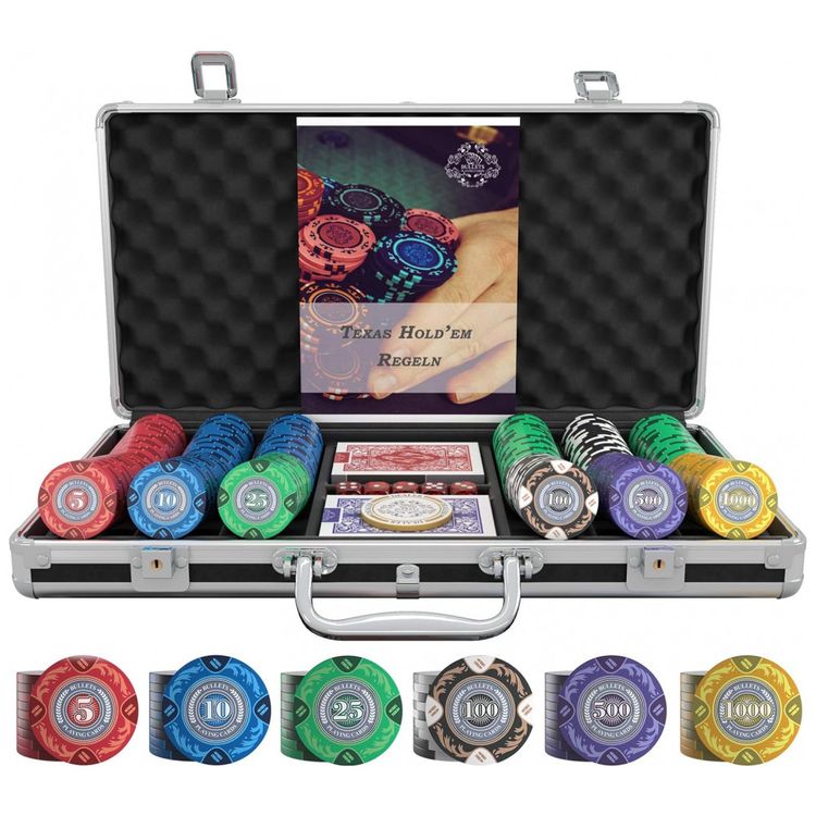Maleta-de-Poker-com-300-Fichas-de-Argila-Numeradas-e-Manual-foto-0