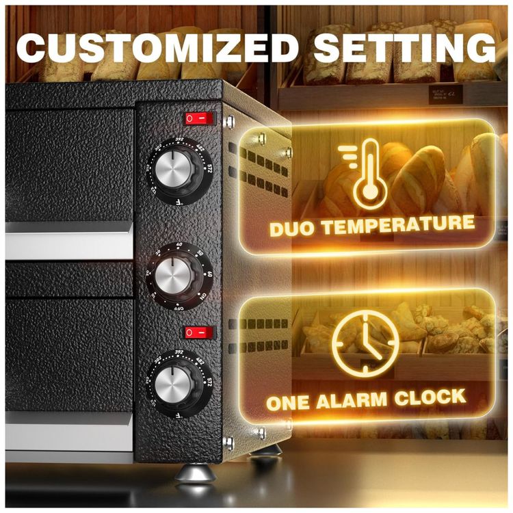 Forno-de-Pizza-Eletrico-Duplo-de-Bancada-com-Temporizador-foto-1