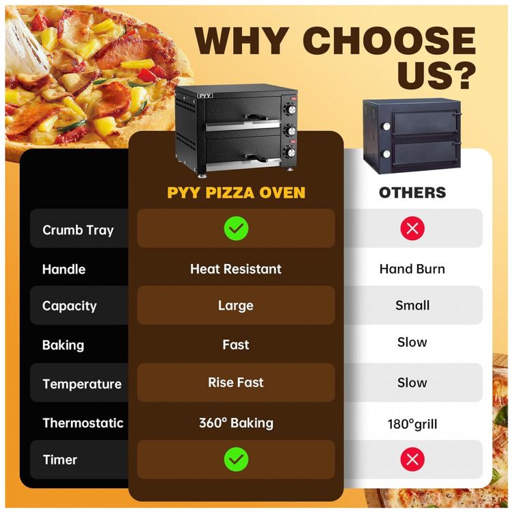 Forno-de-Pizza-Eletrico-Duplo-de-Bancada-com-Temporizador-foto-3