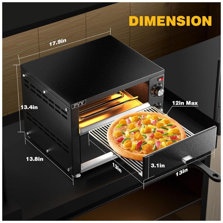Forno-de-Pizza-Eletrico-Duplo-de-Bancada-com-Temporizador-foto-5