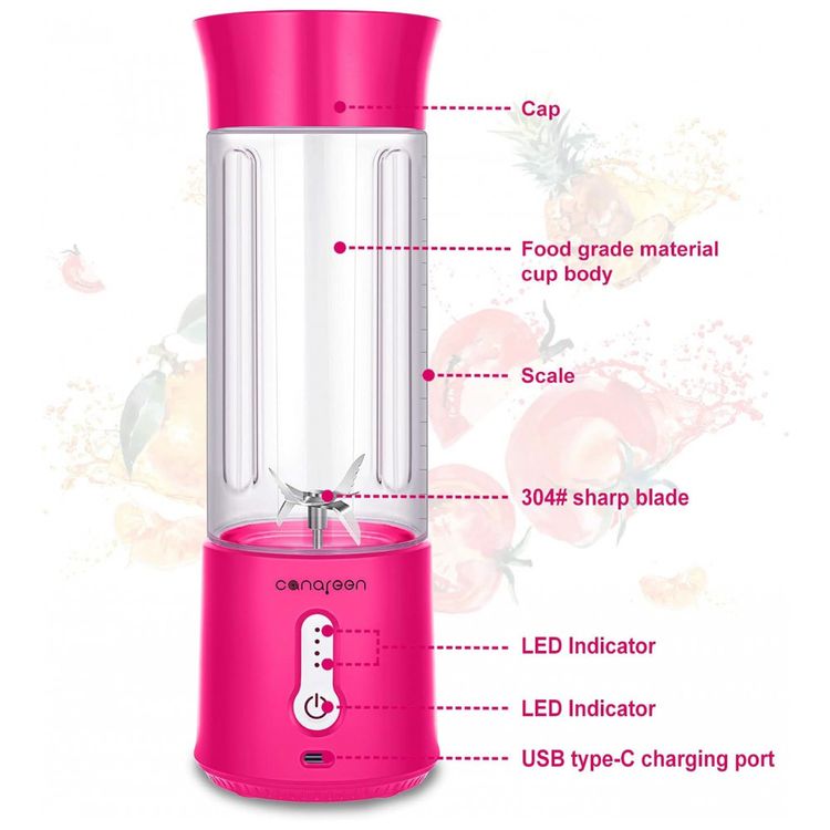 Liquidificador-Portatil-500mL-com-6-Laminas-e-Garrafa-foto-3