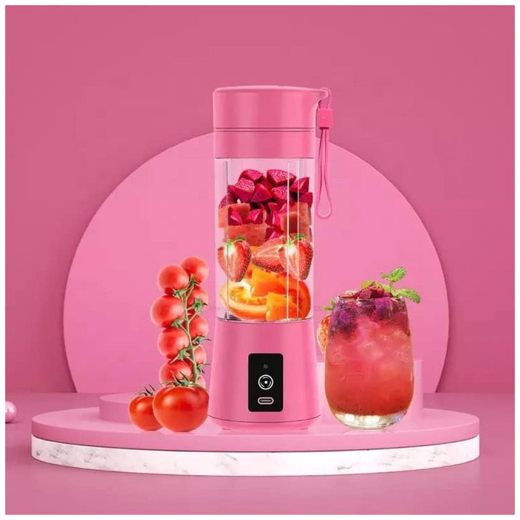 Mini-Liquidificador-Portatil-370mL-com-6-Laminas-150W-Rosa-foto-1
