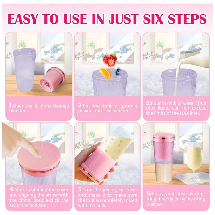 Liquidificador-Portatil-com-Carregamento-USB-e-10-Laminas-de-foto-4