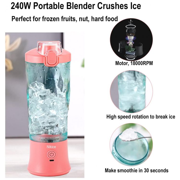 Liquidificador-Portatil-600mL-com-Carregamento-USB-e-a-Prova-foto-1