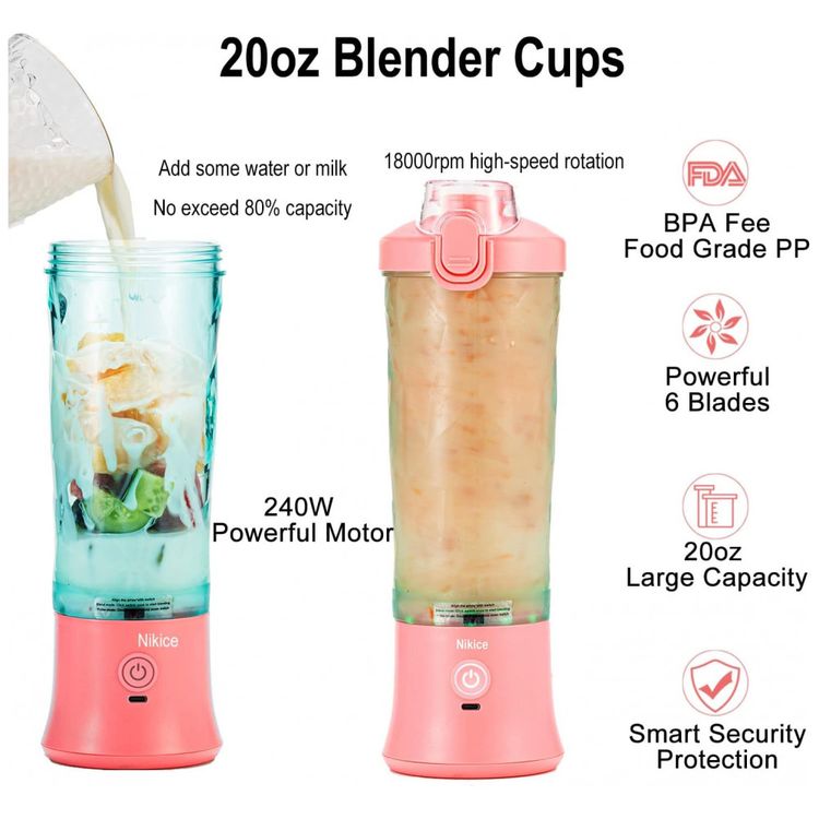 Liquidificador-Portatil-600mL-com-Carregamento-USB-e-a-Prova-foto-2