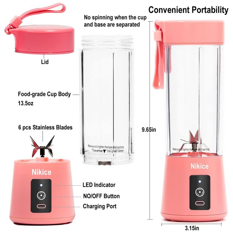Liquidificador-Portatil-380mL-com-Carregamento-USB-Nikice-foto-3