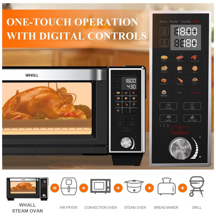 Forno-Eletrico-de-Bancada-Inteligente-30-Litros-11-em-1-com-foto-2