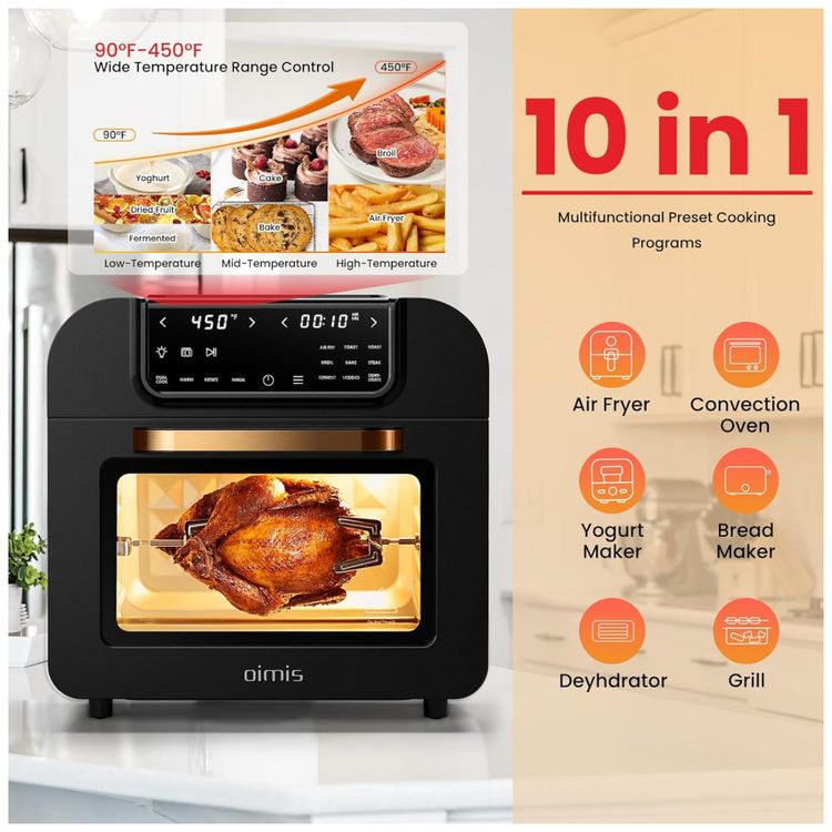 Forno-Eletrico-de-Bancada-16-Litros-10-em-1-com-Rotisserie-e-foto-1