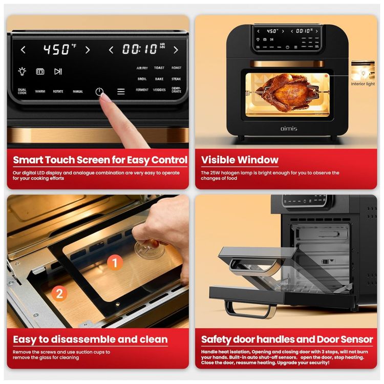 Forno-Eletrico-de-Bancada-16-Litros-10-em-1-com-Rotisserie-e-foto-4
