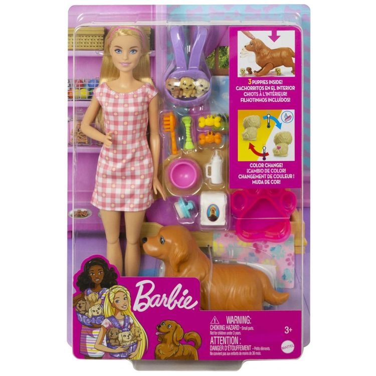 Boneca-Barbie-e-Animais-de-Estimacao-com-3-Filhotes-foto-5