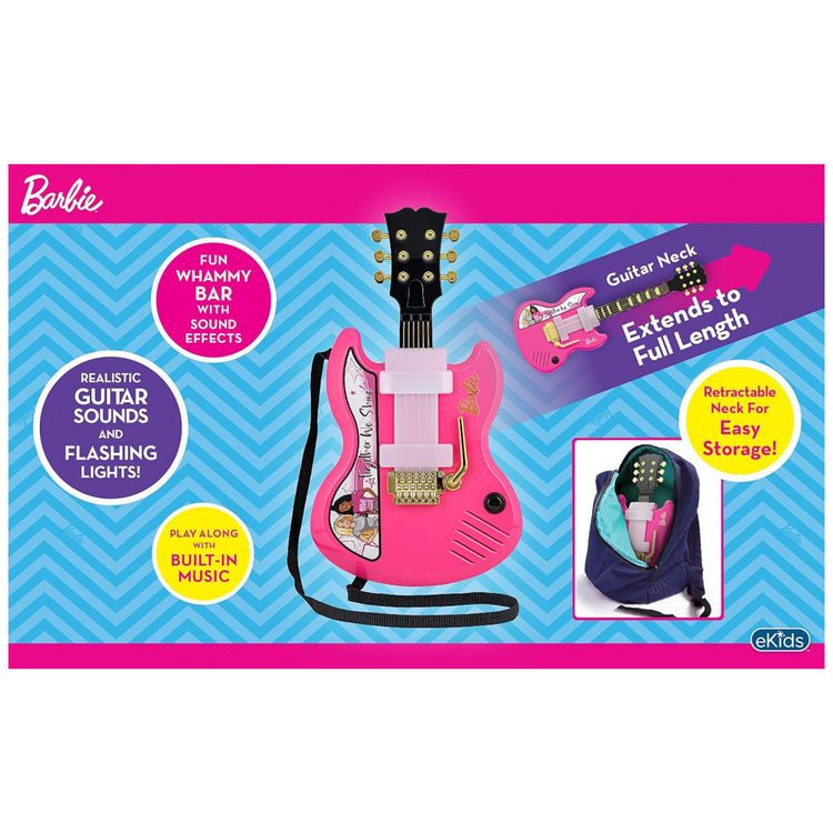 Guitarra-Infantil-da-Barbie-com-Musica-Embutida-para-foto-4