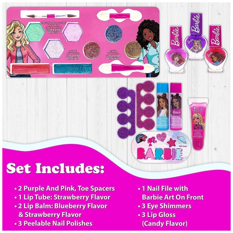 Kit-de-Maquiagem-Infantil-Lavavel-da-Barbie-para-Criancas-a-foto-3