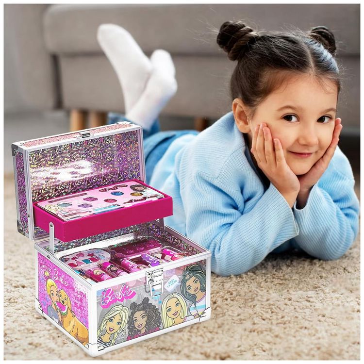 Kit-de-Maquiagem-Infantil-Lavavel-da-Barbie-para-Criancas-a-foto-4