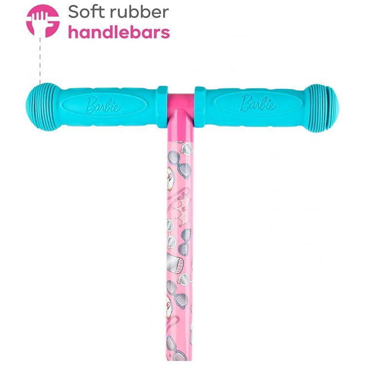 Patinete-Infantil-com-3-Rodas-Iluminadas-da-Barbie-Rosa-foto-4