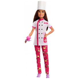 Boneca-Barbie-Confeiteira-Profissional-com-Chapeu-e-Fatia-de-foto-0