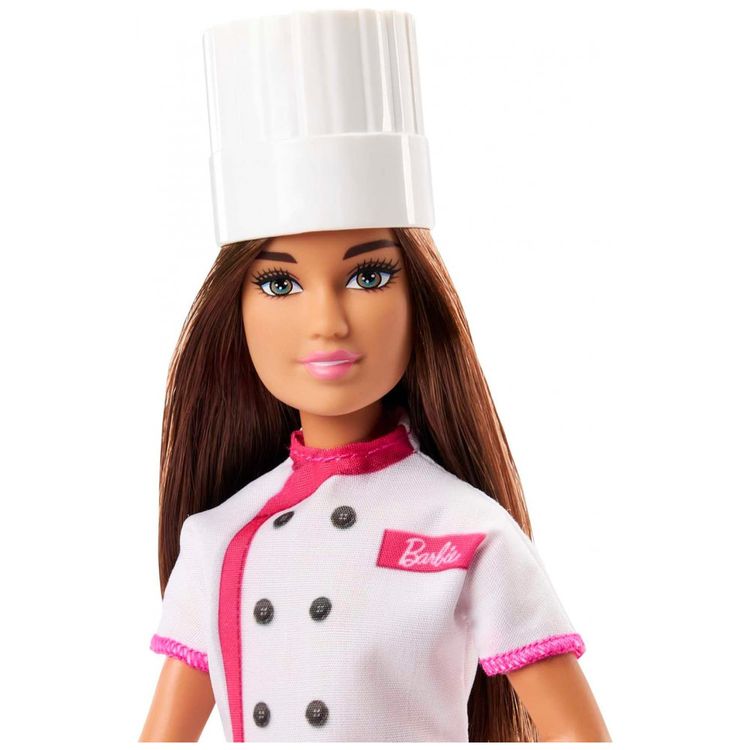 Boneca-Barbie-Confeiteira-Profissional-com-Chapeu-e-Fatia-de-foto-2