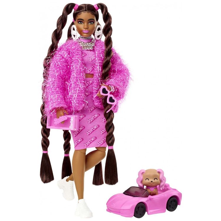 Boneca-Barbie-com-Cabelo-Longo-Conjunto-Rosa-e-Cachorrinho-foto-0