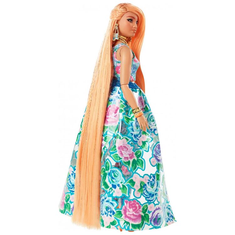 Boneca-Barbie-Extravagante-com-Vestido-Floral-e-Acessorios-foto-2