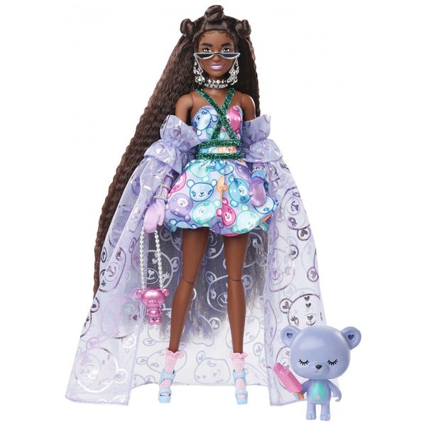 Boneca-Barbie-Extravagante-com-Vestido-Estampada-e-Pet-de-foto-0