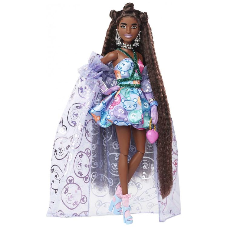 Boneca-Barbie-Extravagante-com-Vestido-Estampada-e-Pet-de-foto-2