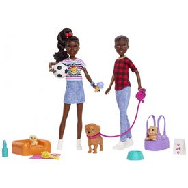 Boneca-Barbie-Irmaos-Gemeos-com-10-Acessorios-e-Pets-de-foto-0
