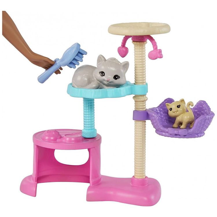 Boneca-Barbie-Cuidadora-de-Animais-com-5-Acessorios-e-Pets-foto-1