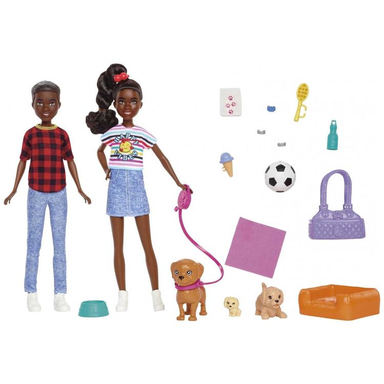 Boneca-Barbie-Irmaos-Gemeos-com-10-Acessorios-e-Pets-de-foto-4