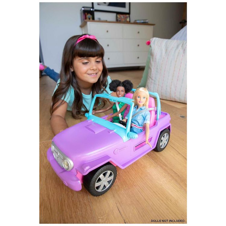 Carro-de-brinquedo-da-Barbie-Off-Road-roxo-com-2-Assento-e-foto-1