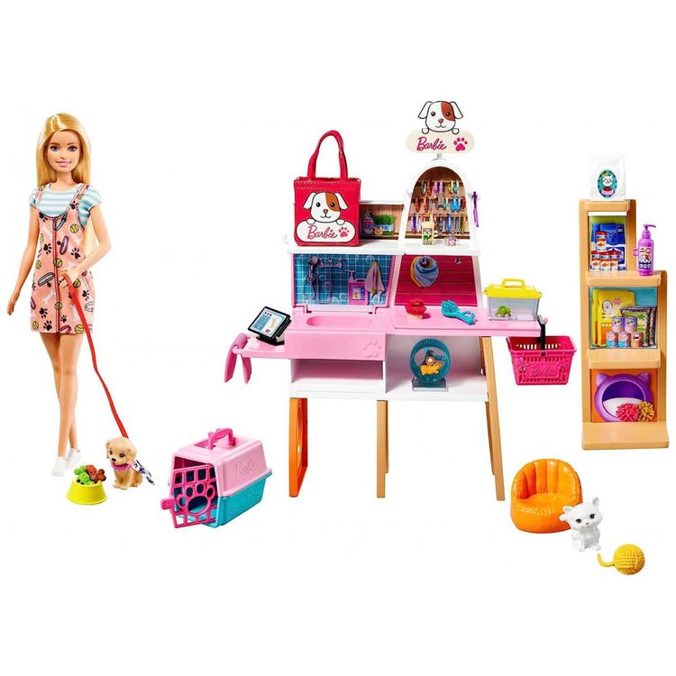 Boneca-Barbie-Pet-Boutique-com-4-Animais-de-Estimacao-foto-0