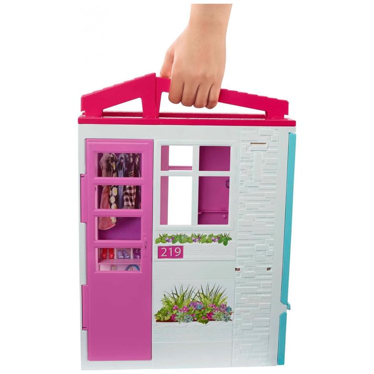 Casa-de-Bonecas-Barbie-Portatil-com-Alca-de-Transporte-e-foto-1