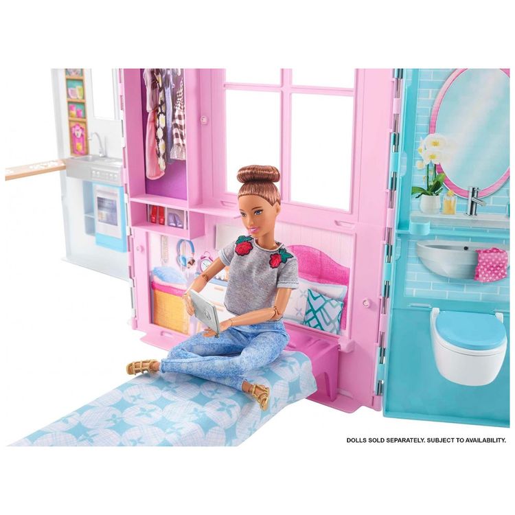 Casa-de-Bonecas-Barbie-Portatil-com-Alca-de-Transporte-e-foto-3
