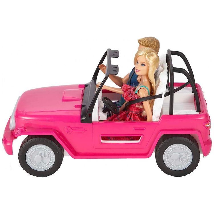 Carro-da-Barbie-e-do-Ken-para-Viagem-de-Praia-Rosa-foto-1