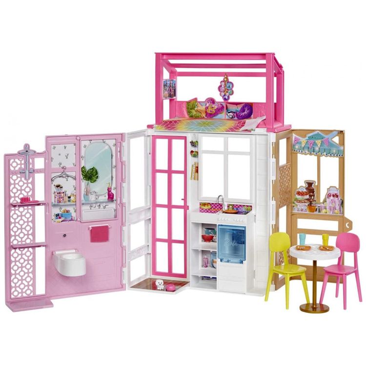 Casa-de-Boneca-Barbie-com-Acessorios-para-Moveis-Incluindo-foto-0
