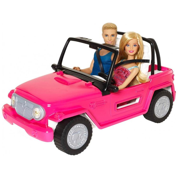 Carro-da-Barbie-e-do-Ken-para-Viagem-de-Praia-Rosa-foto-4