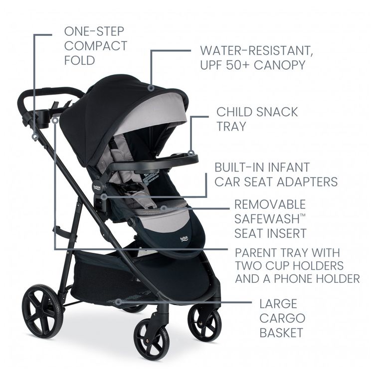 Carrinho-de-Bebe-com-Cadeira-para-Carro-Britax-Willow-Brook-foto-2